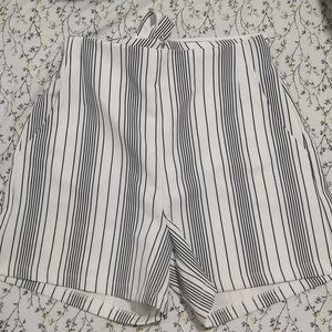Striped black & white shorts